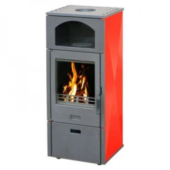 EEK A+ Kaminofen Plamen Laguna Rot Mit Herdplatte - 8kW