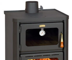 EEK A Kaminofen Mit Backfach + Herdplatte Prity FM – 12kW + BIMSCHV II -Kaminofen Geschaft prity fm detail 0