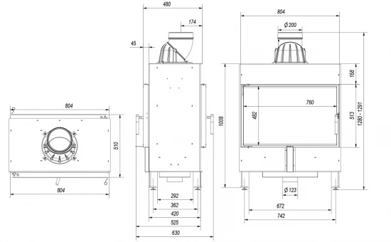 *EEK A - Tunnel-Kamineinsatz Kratki Lucy 14 mit 14 kW *EEK A - Tunnel-Kamineinsatz Kratki Lucy 14 Mit 14 KW -Kaminofen Geschaft rys tech l14t