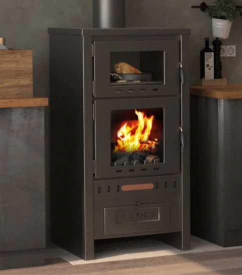 EEK A Kaminofen mit Backfach Taurus Metall – 12kW EEK A Kaminofen Mit Backfach Taurus Metall – 12kW -Kaminofen Geschaft taurus stahl