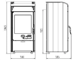 EEK A+ Gusskaminofen Plamen Vesta Braun - 9kW -Kaminofen Geschaft vesta masse 32755 2