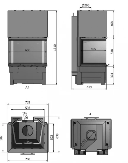 EEK A+ 3 Scheiben-Kamineinsatz HAJDUK VOLCANO 3PL h Schiebetür - 11 kW EEK A+ 3 Scheiben-Kamineinsatz HAJDUK VOLCANO 3PL H Schiebetür - 11 KW -Kaminofen Geschaft