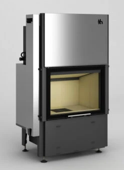 EEK A+ Kamineinsatz Mit Wassermantel HAJDUK VOLCANO WTh 12 Rahmenlose Schiebetür - 12 KW