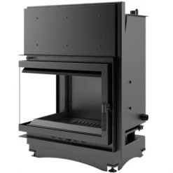 *EEK A Wasserführender Eck-Kamineinsatz Kratki ZUZIA/PW/BL/15/BS/W Seitenscheibe Links 12kW + BIMSCHV II