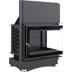 *EEK A Eck-Gusskamineinsatz Kratki ZUZIA ECO 12 DECO, Rechts + BISMSCHV II - 12kW -Kaminofen Geschaft zuzia eco 12 p bs deco